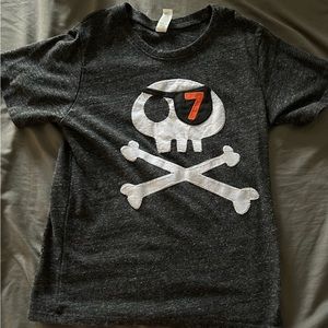 Kids pirate shirt with a number “7”